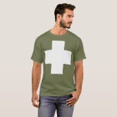 Mens This-Swiss-Flag-Is-A-Big-Plus Premium Tシャツ (正面フル)