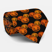 Men's Tie-Halloween Pumpkins  ネクタイ (ロール)