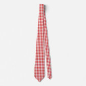 Men's Tie-Red Checkers Tie ネクタイ (正面)