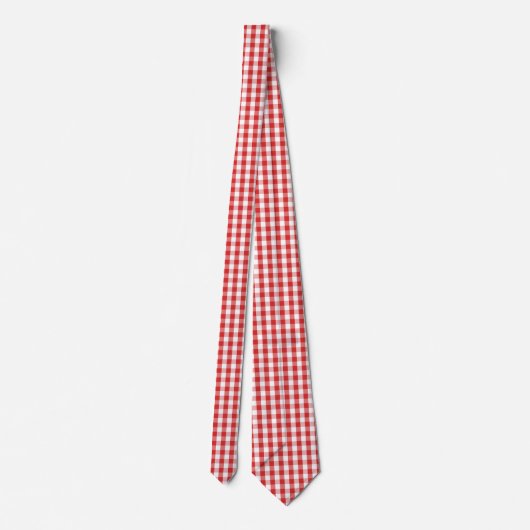 Men's Tie-Red Checkers Tie ネクタイ (裏面)