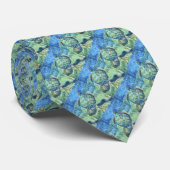 Men's Tie Sea Turtle #2 small print ネクタイ (ロール)