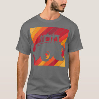 Mens tractor driver farmer vintage tractor retro t tシャツ