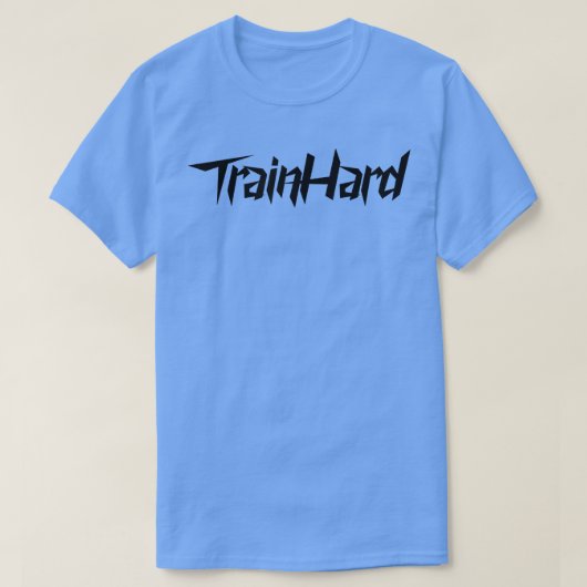 Mens TRAIN HARD Gym Fitness Workout Bodybuilding M Tシャツ (デザイン正面)