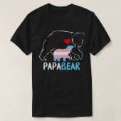 Mens Trans Papa Bear Proud Dad Rainbow Transgender Tシャツ (デザイン正面)