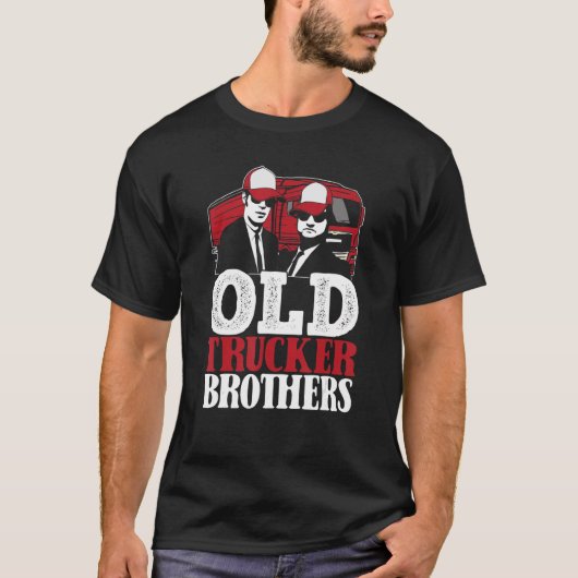 Mens Truck Driver Brother Trucking Big Rig Old M Tシャツ (正面)
