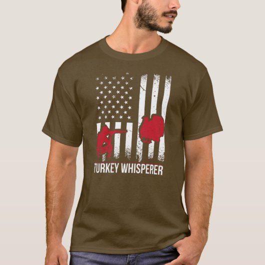 Mens Turkey Whisperer Turkey Hunter Loves Hunting Tシャツ (正面)