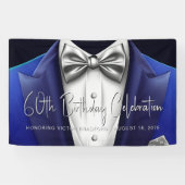 Mens Tuxedo Birthday Party Banner 横断幕 (横)