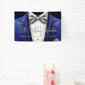 Mens Tuxedo Birthday Party Banner 横断幕 (インサイチュ)
