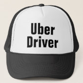 Men's Uber Driver Baseball Cap Black Trucker Hat キャップ (正面)