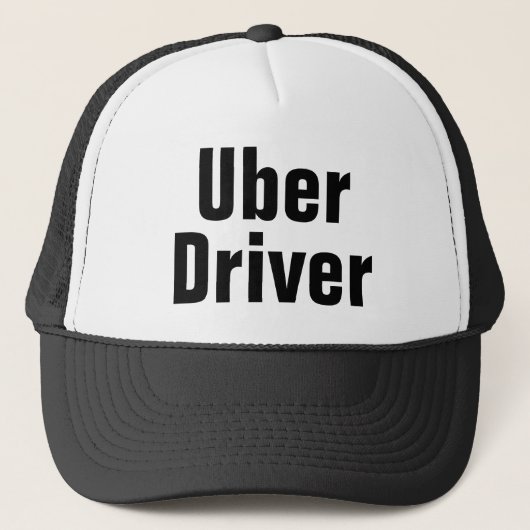 Men's Uber Driver Baseball Cap Black Trucker Hat キャップ (正面)