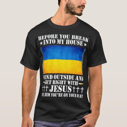 Mens Ukrainian Flag National Ukraine Ukrajina Cool Tシャツ (正面)