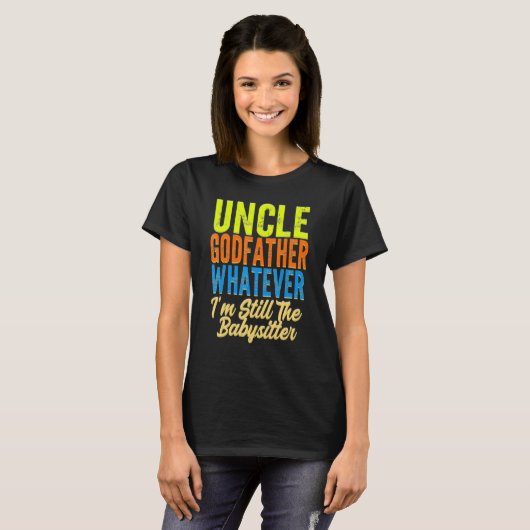 Mens uncle godfather whatever uncles family uncle  tシャツ (正面フル)