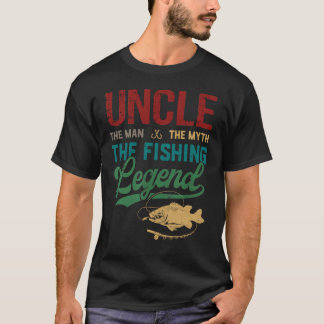 Mens Uncle Man Myth Fishing Legend Funny Fishing Tシャツ