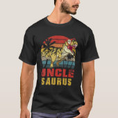 Mens Uncle Saurus Dinosaur Funny Unclesaurus T Rex Tシャツ (正面)