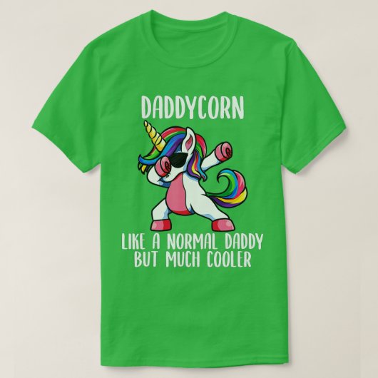 Mens Unicorn Daddy Girl Birthday Party Apparel, Da Tシャツ (デザイン正面)