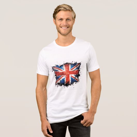 Men's union jack t shirt トライブレンドTシャツ (正面全面)