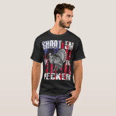Mens urkey Hunting  Shoot Em In he Pecker Hunter Tシャツ (正面フル)