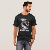 Mens Us Trout Fisherman Artwork American Trout Fis Tシャツ (正面フル)