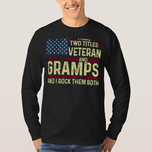 Mens Usa私は2つのタイトルの退役軍人とグランプI Ro Tシャツ (正面)