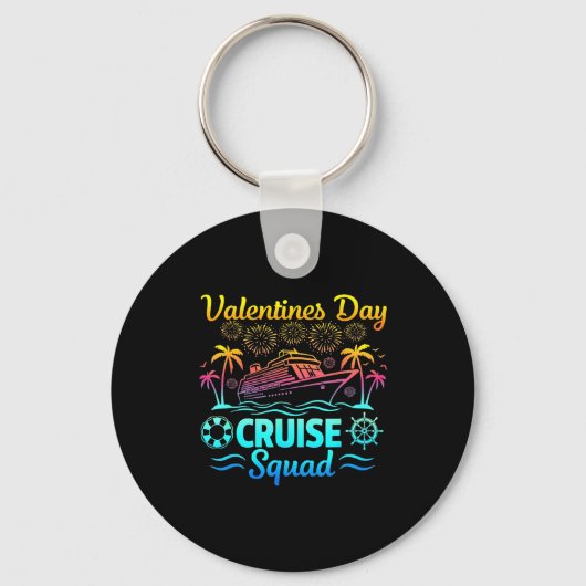 Mens Valentines Day Cruise Squad 2026 Vacation Tra キーホルダー (正面)