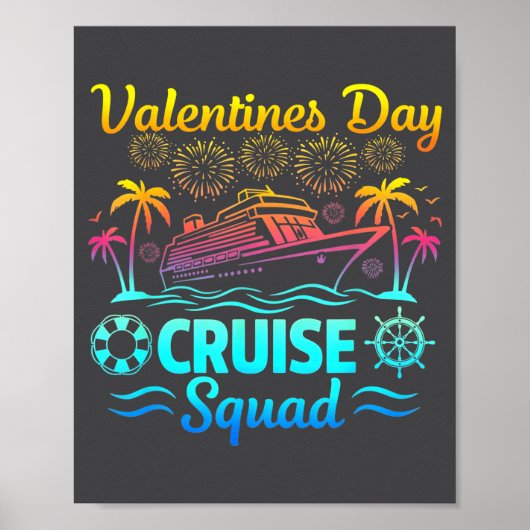 Mens Valentines Day Cruise Squad 2026 Vacation Tra ポスター (正面)