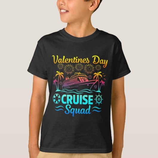 Mens Valentines Day Cruise Squad 2026 Vacation Tra Tシャツ (正面)