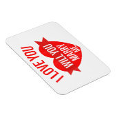 Mens Valentines Day Proposal I Love You Will M マグネット (右側)