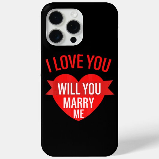 Mens Valentines Day Proposal I Love You Will M Case-Mate iPhoneケース (裏面)
