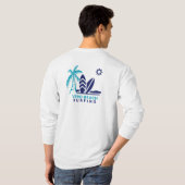Men's Vero Beach Florida Surfing T-Shirt Tシャツ (裏面フル)