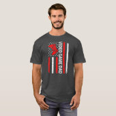 Mens Video Game Dad American Flag Dad Video Game Tシャツ (正面フル)