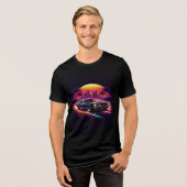 Mens Vintage Car Model  トライブレンドＴシャツ (正面全面)
