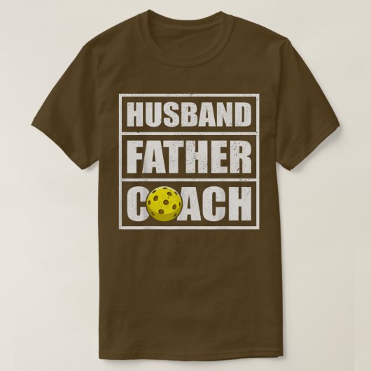 Mens Vintage Style Husband Father Pickleball Coach Tシャツ (デザイン正面)