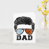 Mens Volleyll Sketll Dad Funny Volleyll Sketll Pla カード (黄色い花)