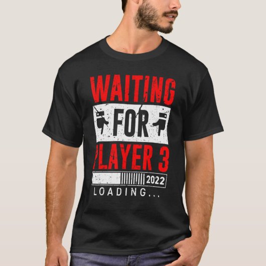 Mens Waiting For Player 3パパBe 2022 Tシャツ (正面)