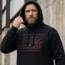 Men's We The People American Flag Skulls Hoodie パーカ