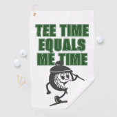 Mens Weekend League Golf Dad Tee Time Equals Me ゴルフタオル (インサイチュ)