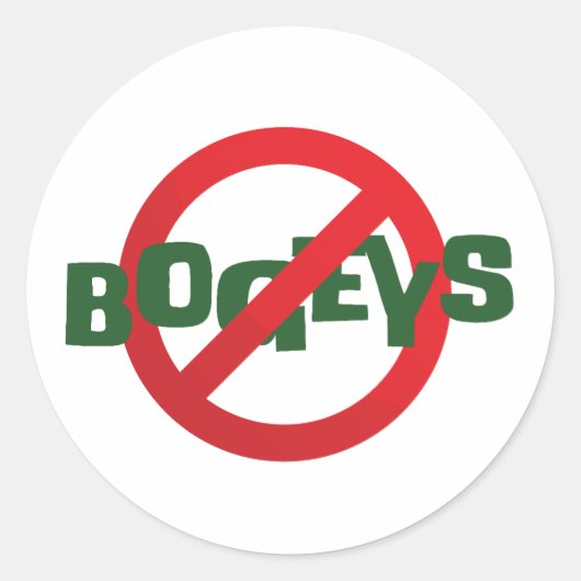 Mens Weekend Money Game Funny Anti Bogey Sign ラウンドシール (正面)