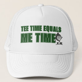 Mens Weekend Scramble Golf Dad Tee Time Equals Me  キャップ