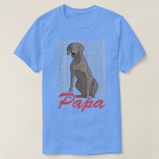 Mens Weimaraner Papa Dog Owner Weimaraner T-Shirt Tシャツ (デザイン正面)