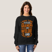 Mens Welding Grandpa Welder スウェットシャツ (正面フル)