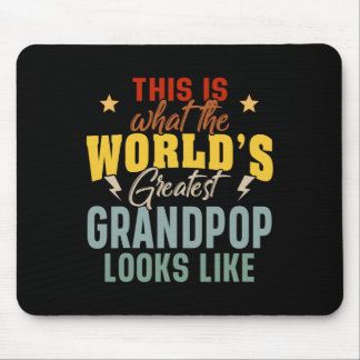 Mens What The World&#; s 素晴らし Grandpop Looks L マウスパッド