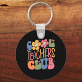 Mens Women Teacher Cool Teachers Club Ck To School キーホルダー (正面)