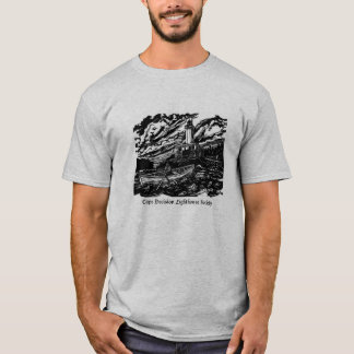 Mens WoodblockロゴTシャツ-グレー Tシャツ