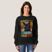 Mens Worlds Best Farter I Mean Father Best Cat Dad スウェットシャツ (正面フル)