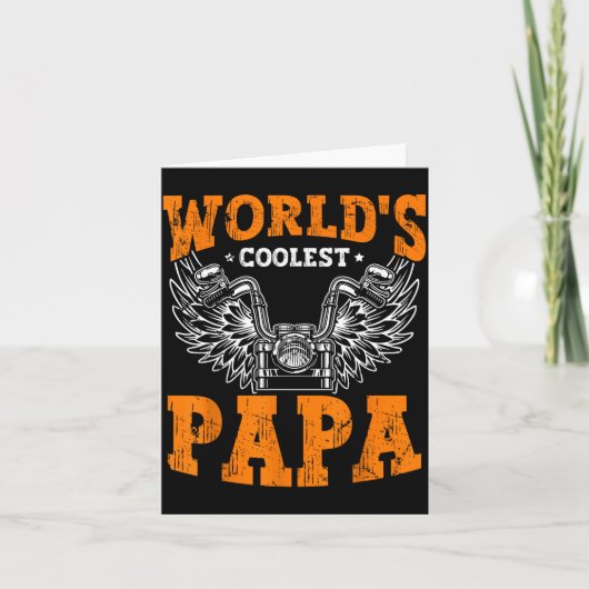 Mens World's Coolest Papa Dad In The World Father' カード (正面)