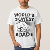 Mens World's Okayest Dad  Tシャツ (正面)