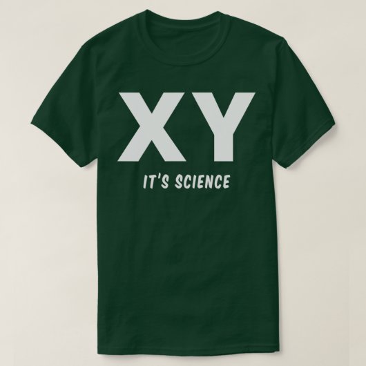 Mens XY男性染色体その科学と事実 Tシャツ (デザイン正面)