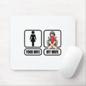 Mens Your Wife – 私の妻タトゥー_銃 – 父親D マウスパッド (マウス)