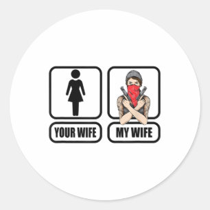 Mens Your Wife – 私の妻タトゥー_銃 – 父親D ラウンドシール