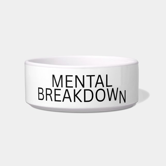 Mental Breakdown Aesthetic Industrial Pet Bowl ボウル (正面)